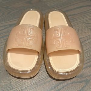 Tory Burch Pool Slides Bubble Jelly